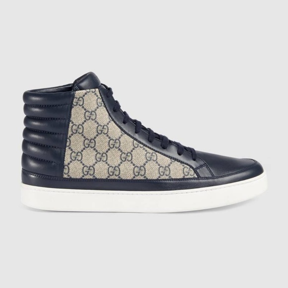 Gucci Gg Supreme Hightop Sneaker Blue 